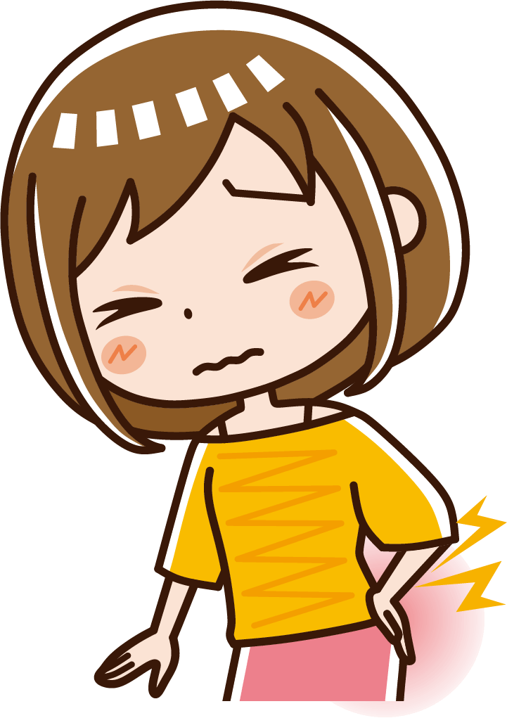 ヘルニアに悩むイラスト