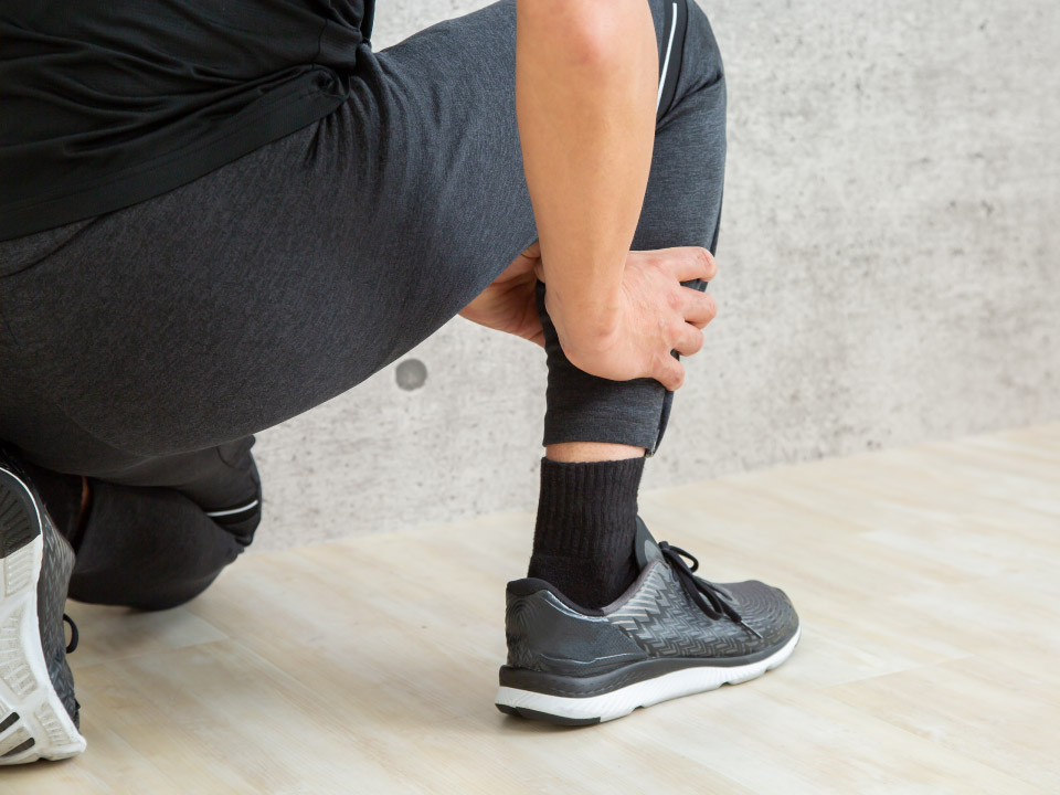 肉離れを起こして痛身が発生している画像