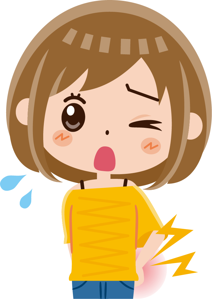 腰痛に悩むイラスト