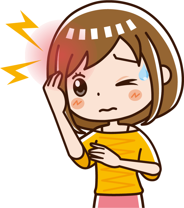 頭痛に悩むイラスト